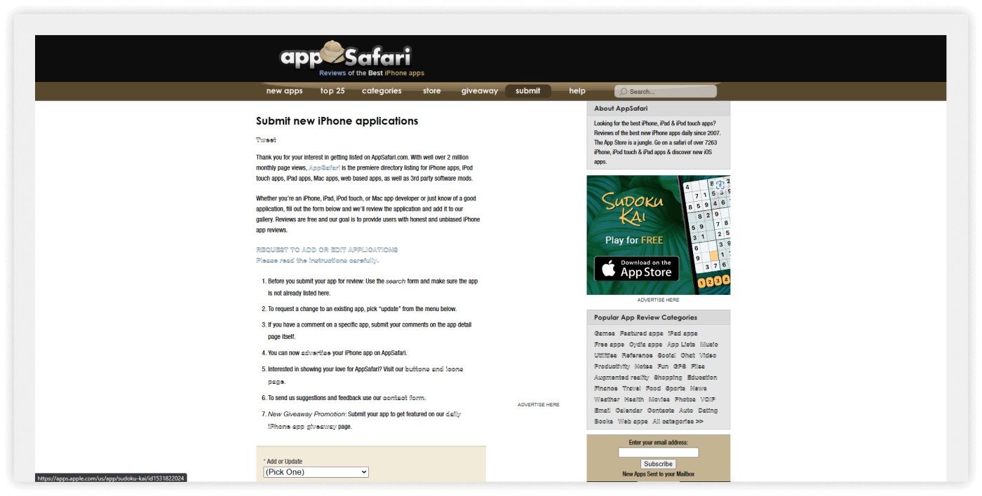 app review websites