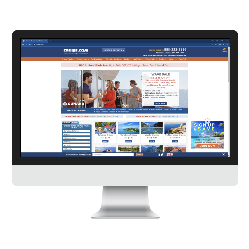 cruise.com , cruise booking sites