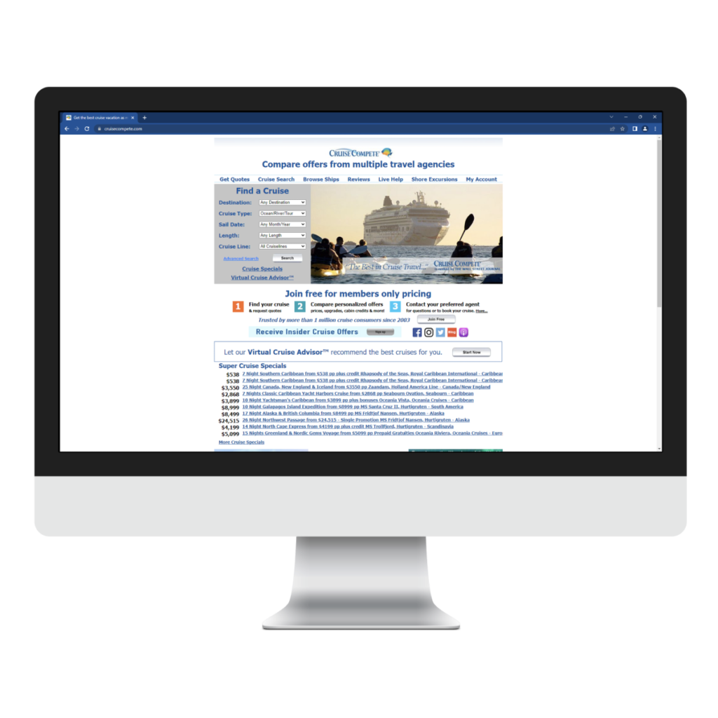 CruiseCompete, best cruise sites