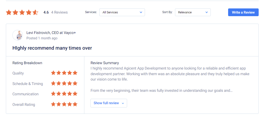 Find best App Developer from Agicent via Goodfirms