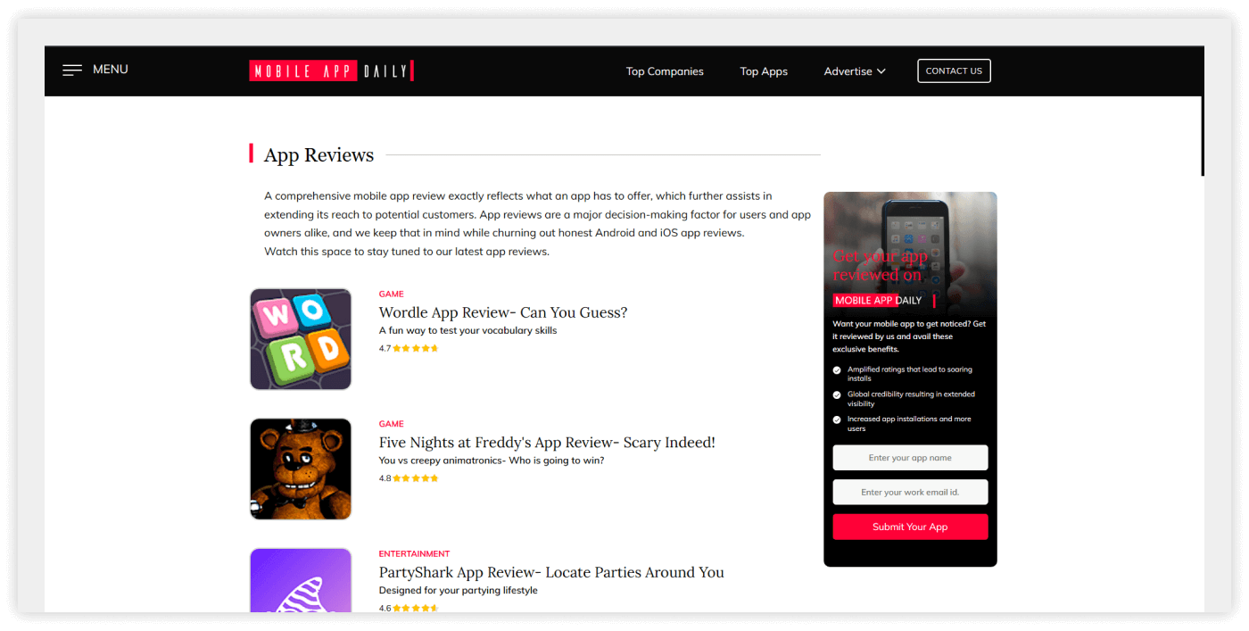 best app review websites