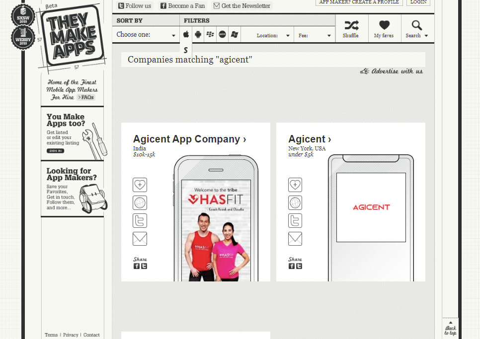 Find App Developer via Theymakeapps